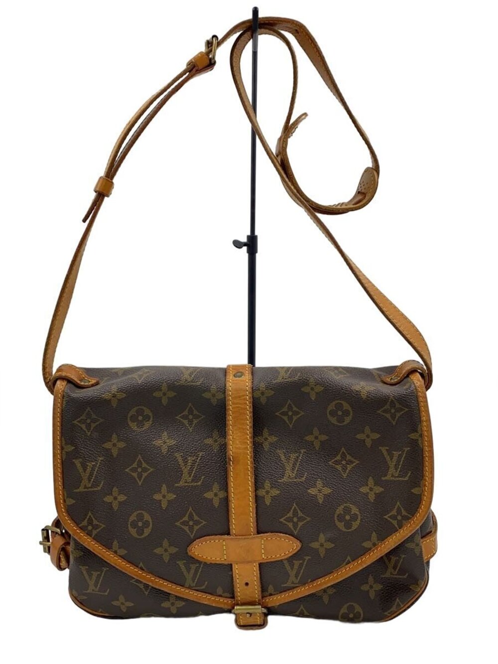 LOUIS VUITTON Saumur Canvas Brown